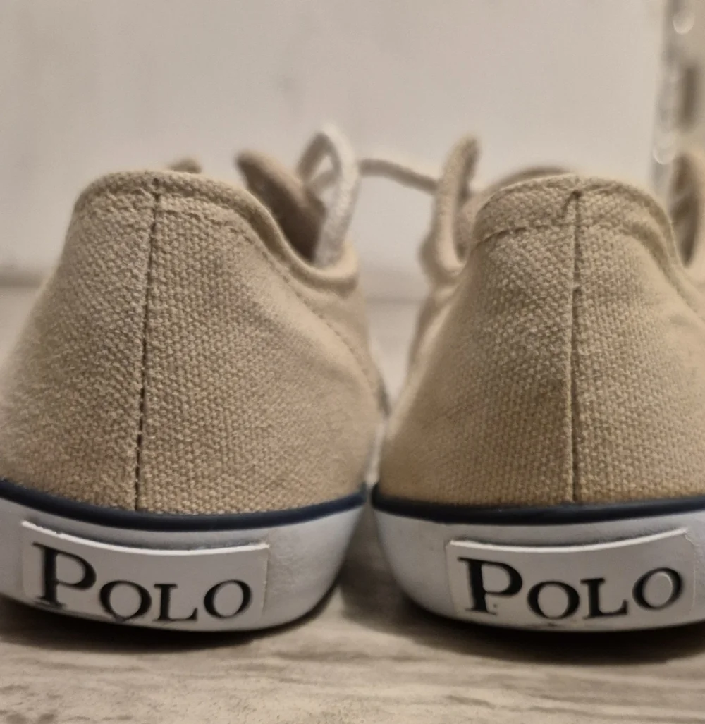 Ralph Lauren Kids Tan Canvas Sneakers